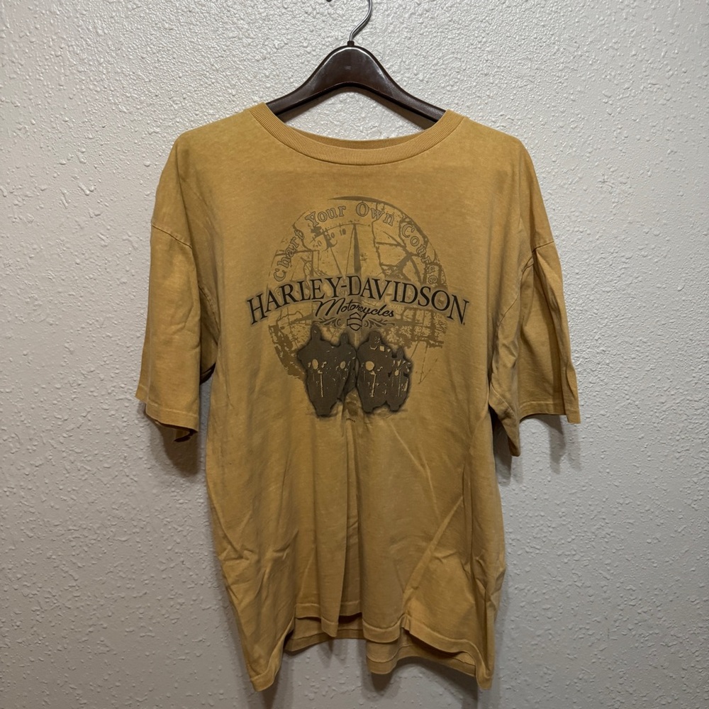 Harley-Davidson Men's Gold/Yellow T-Shirt LAFAYETTE  Louisiana Large